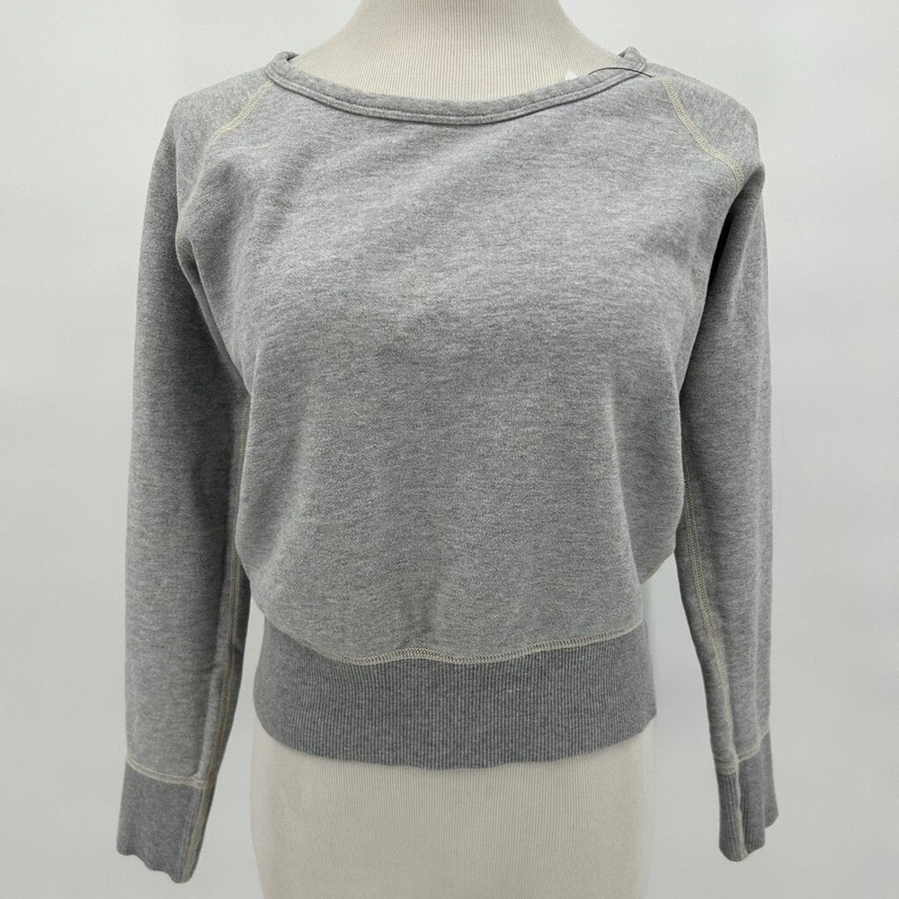 James Perse Vintage French Terry Sweatshirt in Heather Gray Women's Size 1/Small